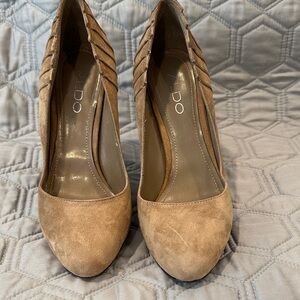 Aldo Tan Suede Heels